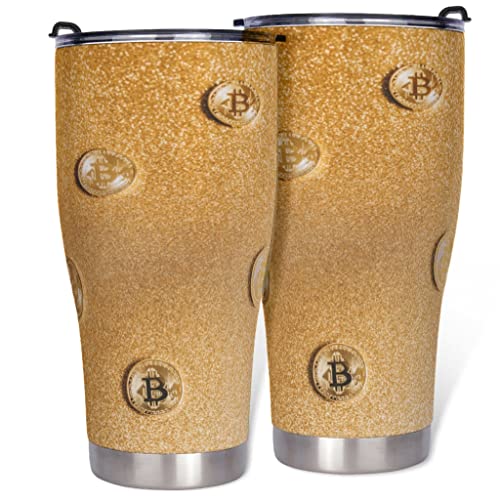 Wmeyiseyiy Moneda de acero inoxidable con purpurina de 900 ml, taza térmica de viaje, botella de café con tapa…