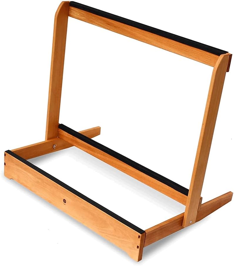 Music Stand Guitar Rack Wooden Music Stands Portable Non-Slip Large Bass Display Stand Durable Sheet Music Stands for Studio Home More Stable