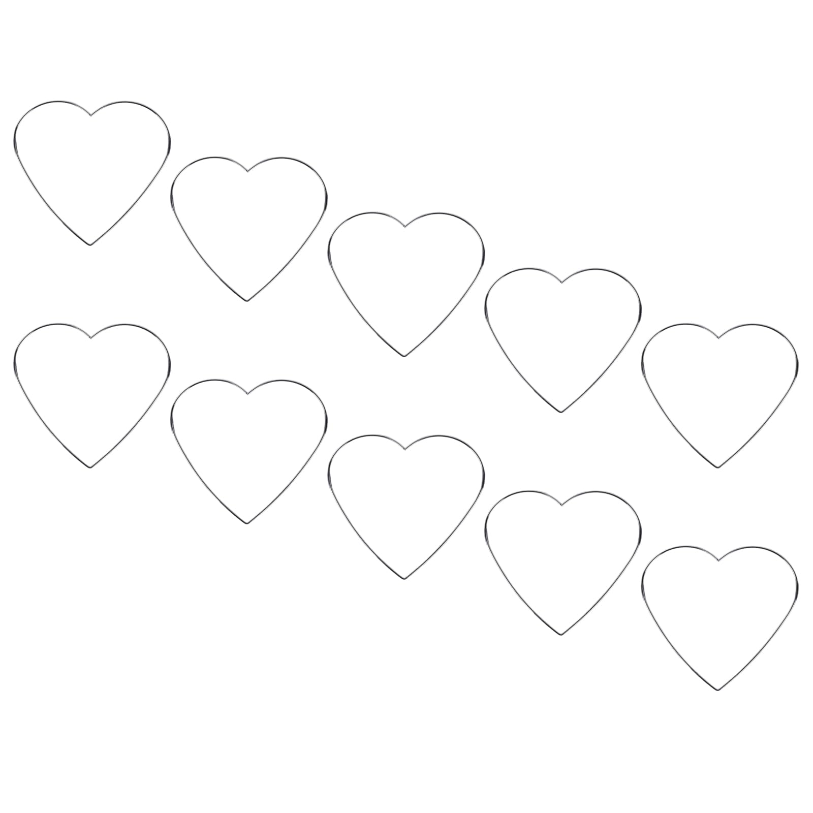 10Pcs Welded Metal Heart Rings for Dream Catchers and Festives Home Decorations Dreamcatchers Hoops Heart Molded Iron Rings