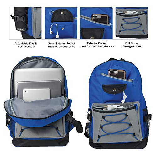 Reinforced And Water Resistant Padded Laptop School Backpack (Royal Blue) #TOP3