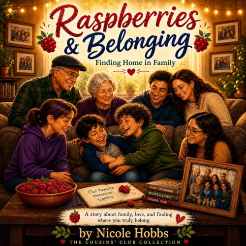 Diseño de la portada del título Raspberries & Belonging