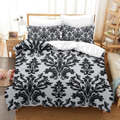 Parure de lit baroque en microfibre double effet 3D relief - 3