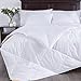 Puredown Lightweight White Goose Down Blend Comforter Duvet Insert 100% Cotton Fabric, Full/Queen Size, White