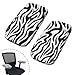 Tnasranmo Cozy Flannel Office Chair Armrest Pads 2-Pack Warm Office Chair Armrest Covers for Winter, Comfortable Arm Rest Pads for All Office & Desk Chair Arms - Zebra Stripes