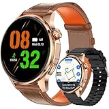 Smart Watch for Men Built-in GPS with Map(Answer/Make Call/Text), 1.46' AI Smartwatch for Android Phones/iPhone, 100+ Sport Mode Fitness Tracker with Health/Sleep Monitor, Compass/Barometer(2 Straps)