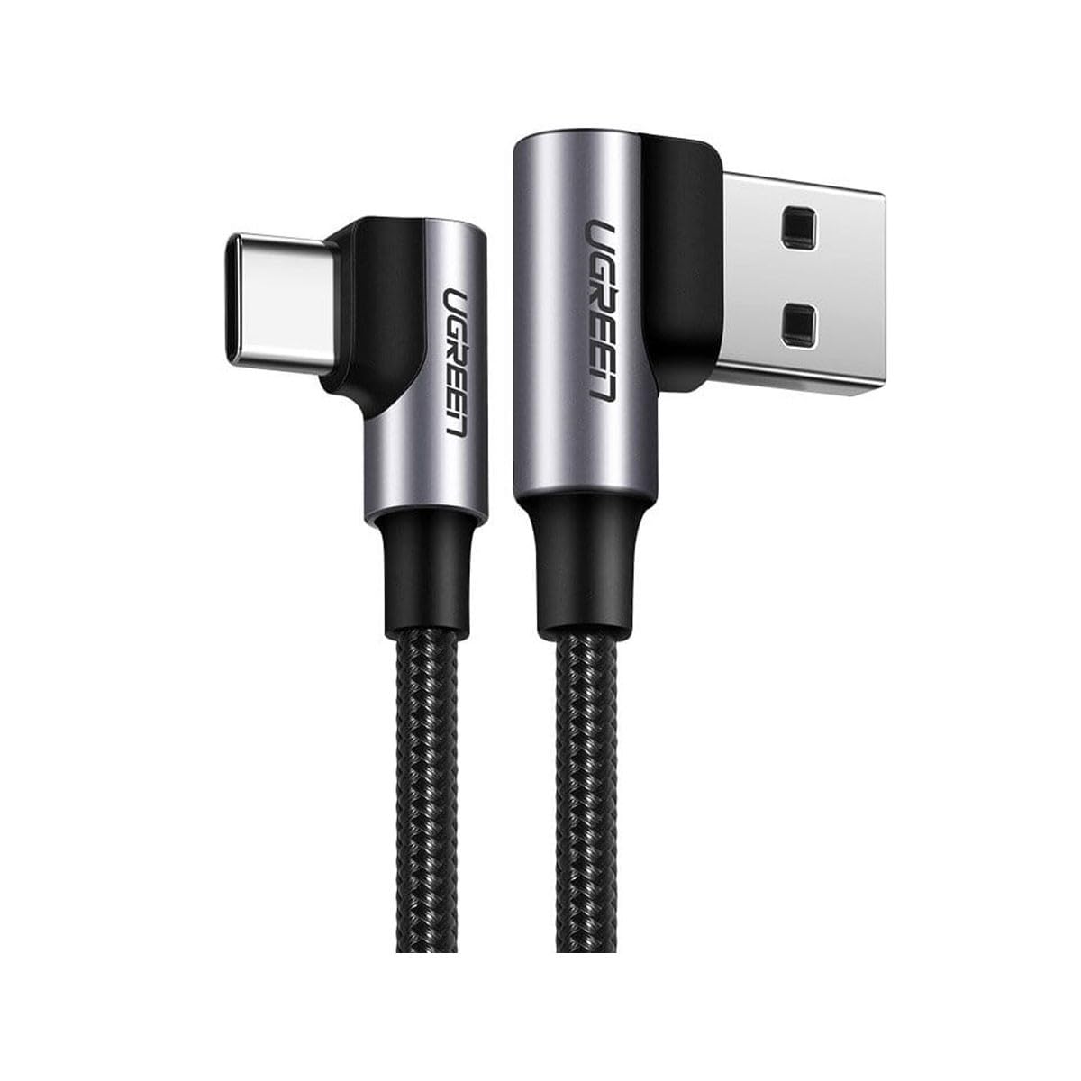 UGREEN Câble Angulaire USB-A vers USB-C 3A 0,5m Noir