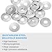 PATIKIL 304 Stainless Steel Flat Washers, 50 Pack M8x22mm Belleville Spring Disc Washer Conical Knurled Metric Gasket for Automotive Industrial Construction