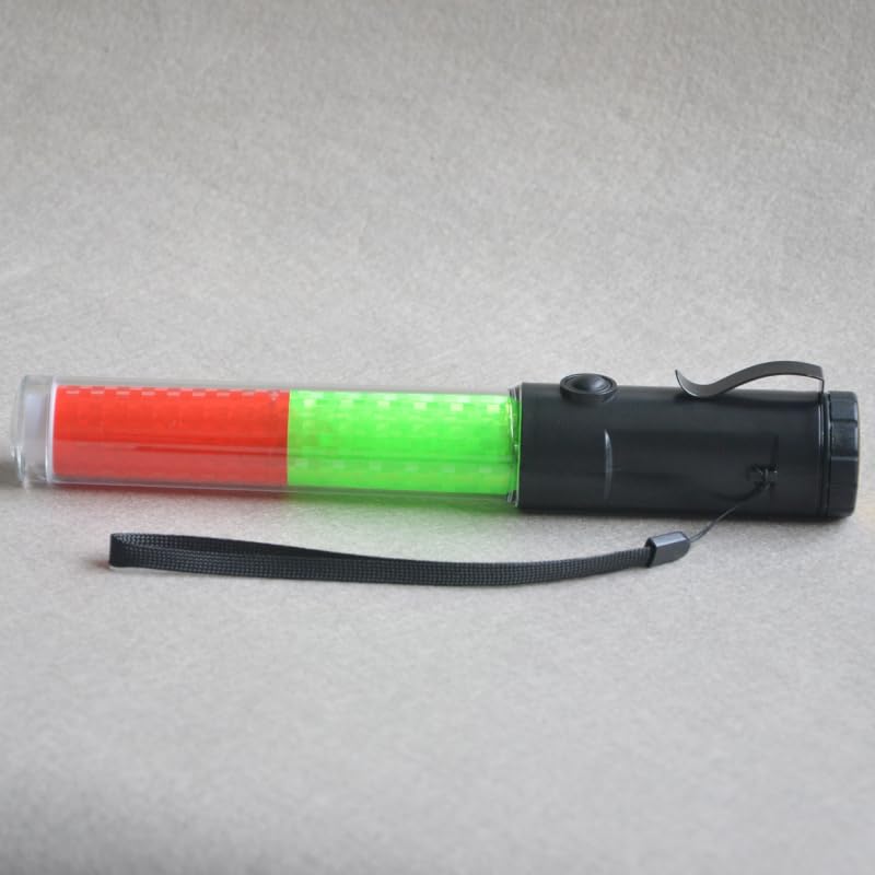 Mastiff X260rg Traffic Wand Safety Control Red with Green and White Light 3-Mode LED Lamp Magnet Multiple Function Flashlight Torch Signal Security Beacon