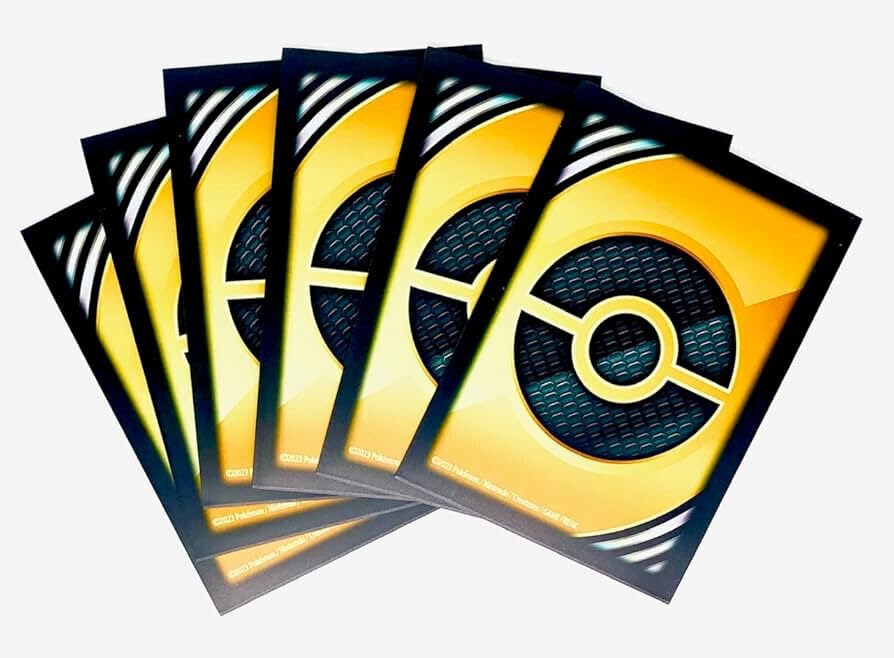 Elite Top Trainer Box Sleeves Matte for Cards, Card Sleeves, Pack of 65, for Trading Cards Games with BB-Toy-Trades Shipping Protection (Pokeball Yellow)
