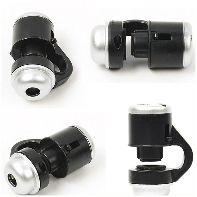 Accessories Kit 30X Zoom Bright LED Microscope Magnifier Clip-On Cell Phone Mobile Phone Camera Lens Microscope Slides Pack of 1-picture-10