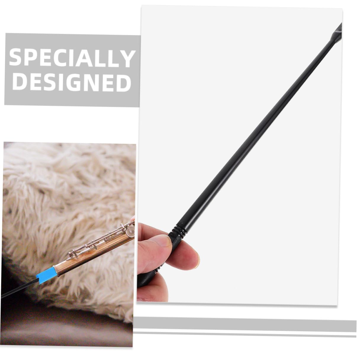 Totority Flute Cleaning Stick Clarinet Cleaning Cloth Trumpet Slide Grease 12pc Flute Maintenance Tool Set Durability