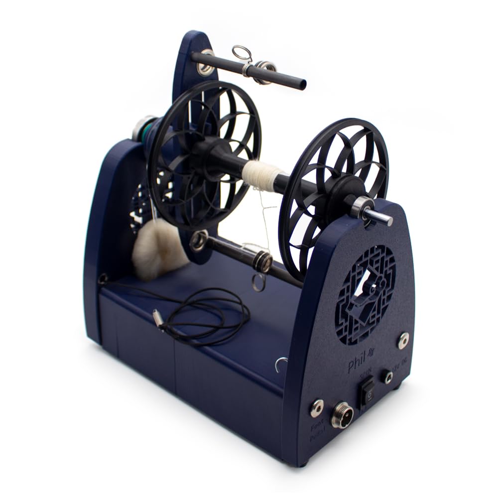 Toplionace AC 110-220V Großes Elektrisches Spinnrad, Elektrische Spinnmaschine Im Nationalen Stil für Wolle/Seide/Fasern, Maximale Geschwindigkeit 1800 U/min (mit Pedal)