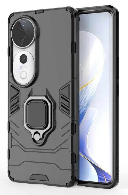 OneLike Shockproof Heavy Duty Hard Rugged Armor Protective Robot Ring Case Cover for vivo V40 5G - Black (B0DCZY7YZV) Amazon Price History, Amazon Price Tracker