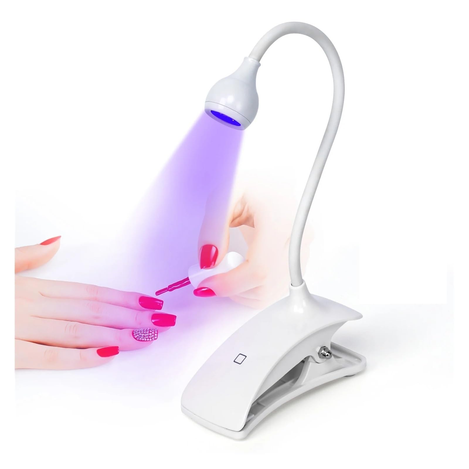 lampa UV, Lampy Led do paznokci suszarka ultrafioletowa lampa UV Mini elastyczny klips na biurko USB żel utwardzający Manicure narzędzia Pedicure