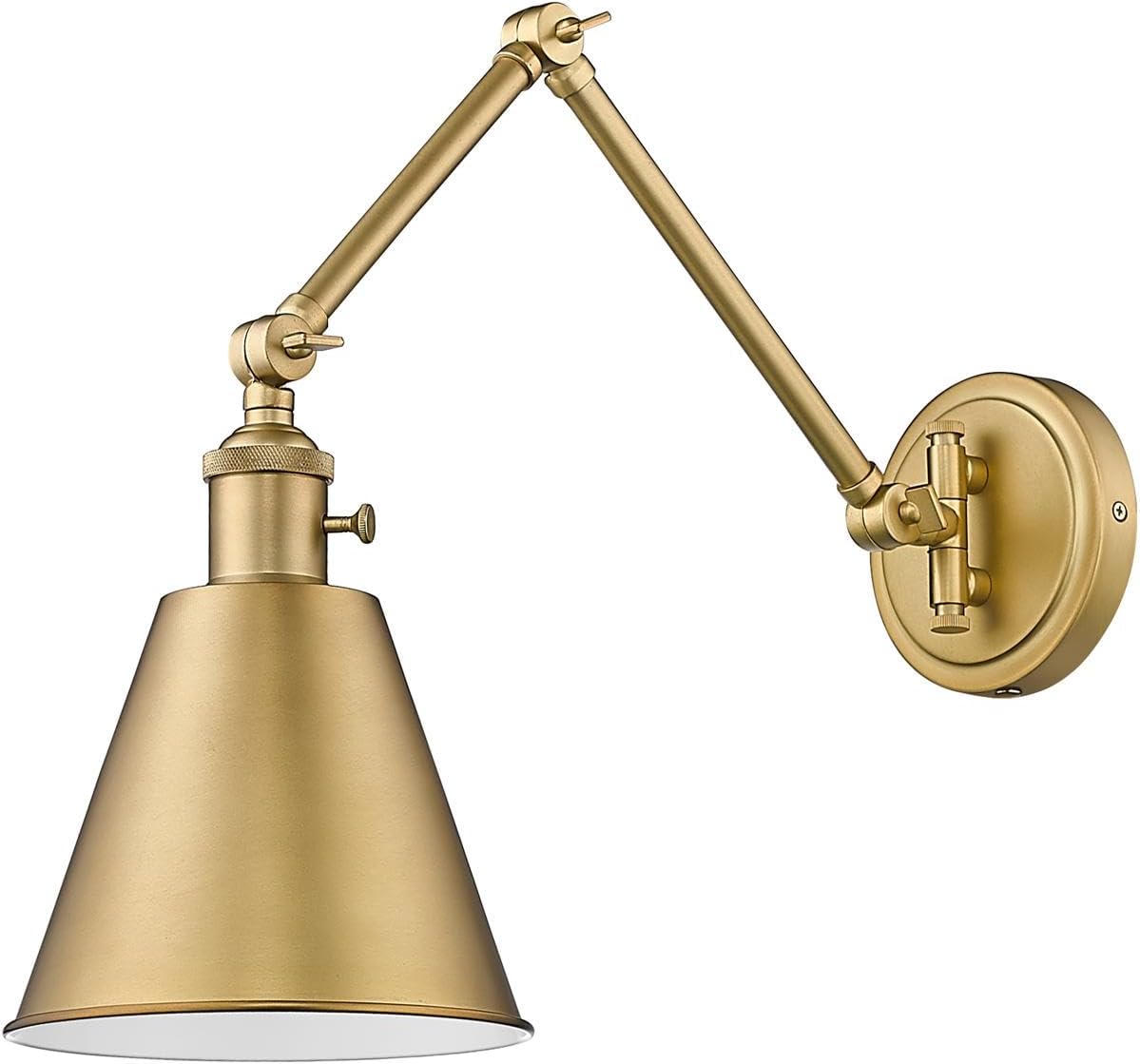 Z-Lite 349S-RB Gayson Wall Sconce, 1-Light 100 Watts, Rubbed Brass