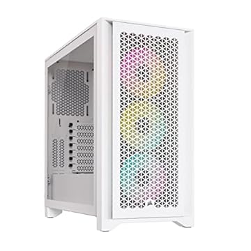 Gabinete Gamer Corsair iCUE 4000D RGB AIRFLOW, Mid Tower, ATX, Lateral em Vidro Temperado, Branco - CC-9011241-WW