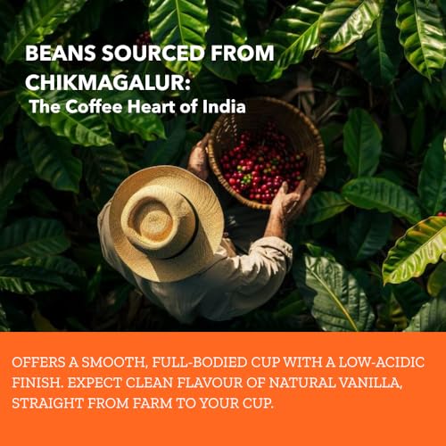 Image of KENTS Combo - VANILLA & DARK CHOCOLATE 2 x 50g Jars | LOW ACIDIC COFFEE | Medium Roast | 100% Arabica | No Added Sugar | 90 Cups Serves | CHIKMAGALUR | Perfect for Hot & Cold Brews | Espresso, Latte, ICED & COLD COFFEE (50g x 2)
