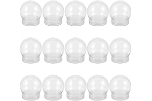 DIY Snow Globe Kit for Kids - 15 Pack Clear Plastic Snow...