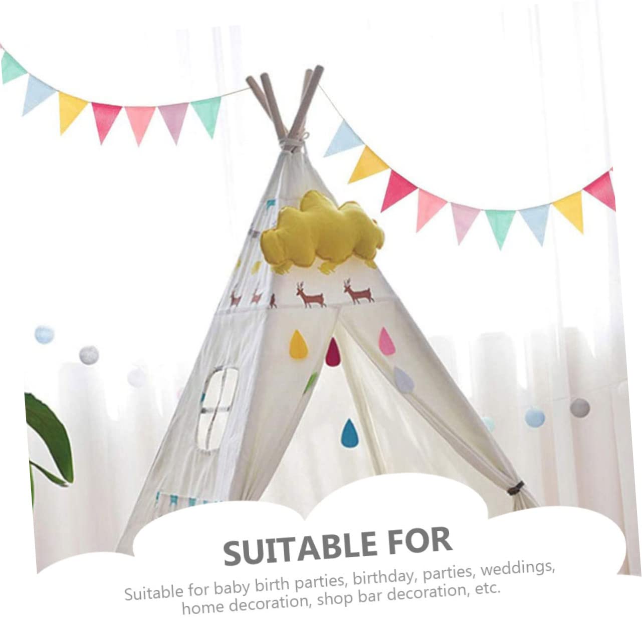 3 Set Decorazioni Triangolari Bandierine Blu Per Feste Tessuti Per Festival Bandierine Triangolari In Lino Per Celebrazioni Bandierine Colorate In Imitazione 4 pezzi*3