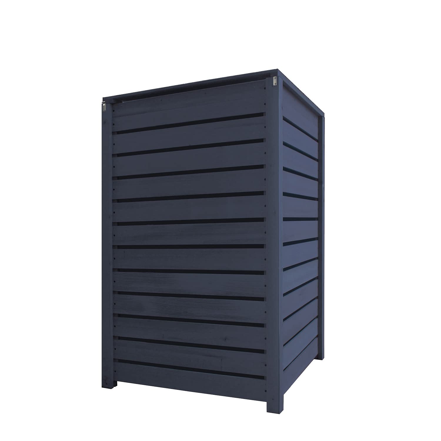 Mülltonnenbox Mülltonnenverkleidung Holz 120 L - 240 L anthrazit inkl. Rückwand vorimprägniert vormontiert Müllcontainer Mülltonnenschrank Mülltonne Hamburg (für 1 Tonne)