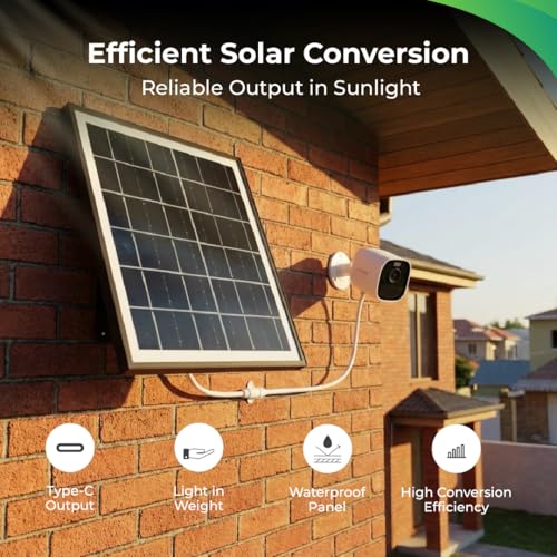Image of Artifax 7W Solar Panel | 5V Type-C Portable Solar Charger for CCTV Camera & Power Bank | Mini Waterproof Solar Panel for Outdoor Use