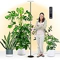 chiphy Grow Lights, 85" Full Spectrum Plant Light for Indoor Plants, 4/8/12H Timer, 60W Grow Lamp, 10 Dimmable Brightness, Height Adjustable, Remote Control, Ideal for Large Tall Plants