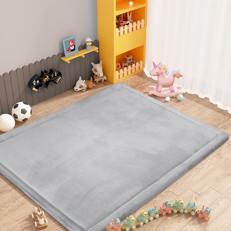 DSSHENGDS Living Room Home Decor Coral Fleece Area Rug,Modern Nursery Washable Kids Bedroom Rug,Girls Boys Soft Non-slip Soft Mat,2cm Thick Kids Carpet-F- 150 * 150cm
