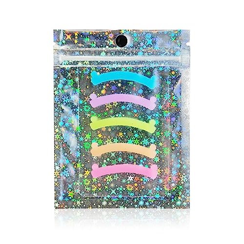 Libeauty Lash Lift Ribbon, Silikonband für 5 Farben, Wiederverwendbare Eyelash Lift Ribbon, verhindert das Herausfallen der Wimpern, eine Packung enthält Blau, Lila, Gelb, Rosa, Orange