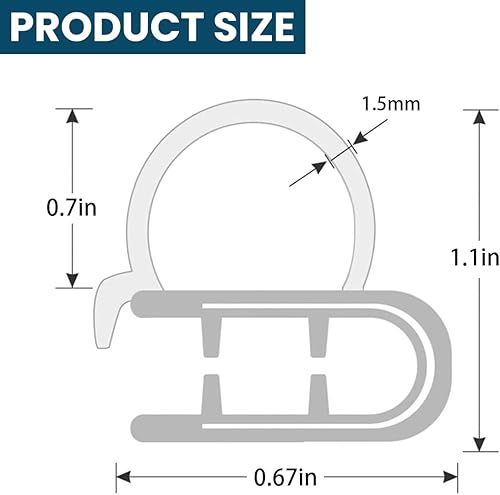 Miniatura 2 de BESULEN Tira de sello de goma para puerta de automóvil con bombilla lateral, burlete en forma de U de 19.7 pies, insonorización, accesorios