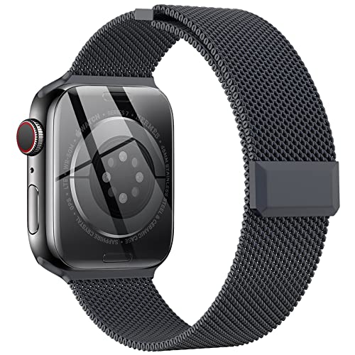 EPULY Compatible with Apple Watch Band 44mm 45mm 46mm Series 10 11 49mm, Stainless Steel Mesh Loop...