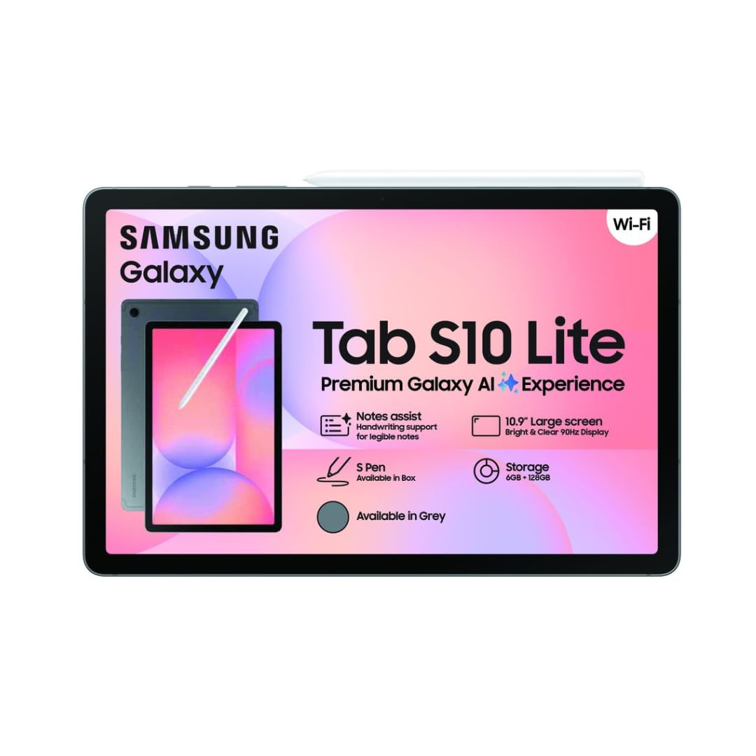 Samsung Galaxy Tab S10 Lite 128 GB Wi-Fi 10.9-Inch Tablet, Gray