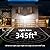 HMCITY Solar Lights Outdoor 120 LED with Lights Reflector and 3 Lighting Modes, Motion Sensor Wall Lights,IP65 Waterproof Solar Powered for Garden Patio Yard (2Pack)