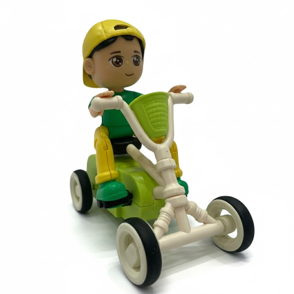 Kids Cartoon Tricycle Rider Toy, Push-and-Go Bike with Character Figure, Early Learning Vehicle for Toddlers-image-18