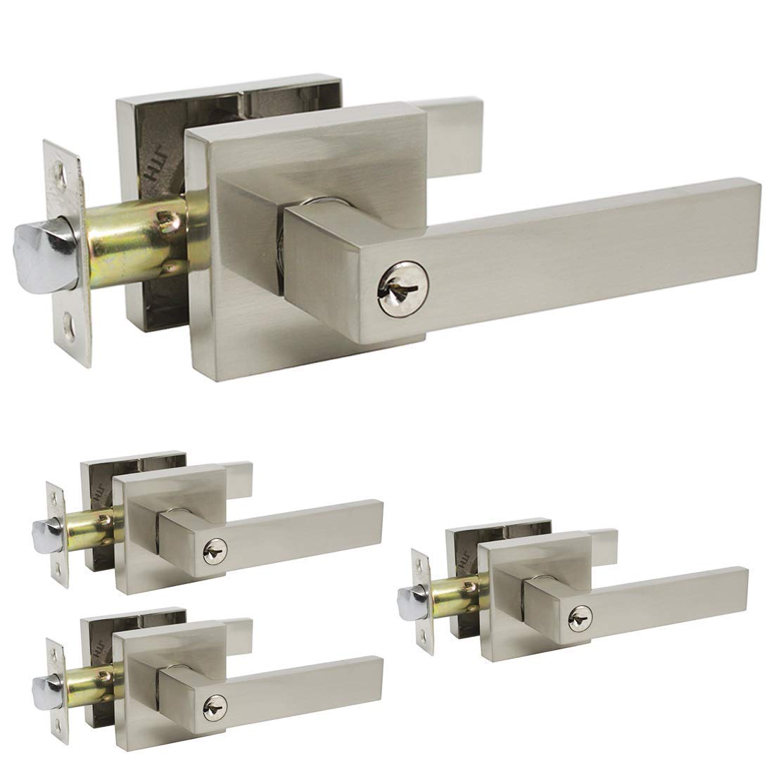 Poignée de porte intérieure carrée pour un intérieur moderne et chaleureux