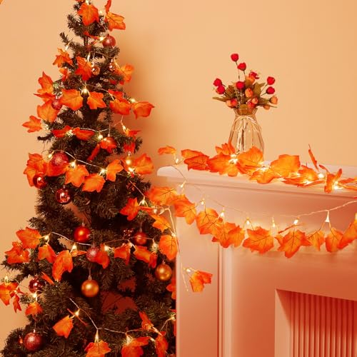 2-Pack-Fall-Lights-Total-26Ft-80LED-Thanksgiving-Decorations-8-Lighting-Modes-Timer-Enlarged-Maple-Leaves-Fall-Lights-Battery-Operated-Waterproof-Lights-for-Indoor-Outdoor-Autumn-Decor 2 Pack Fall Lights Total 26Ft 80LED Thanksgiving Decorations 8 Lighting Modes Timer Enlarged Maple Leaves Fall Lights Battery Operated Waterproof Lights for Indoor Outdoor Autumn Decor