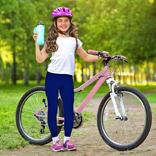 Girls' Leggings Ultra-Soft Breathable Comfy Leggings Elastic Waistband, Ankle Length Footless 5-Pack3