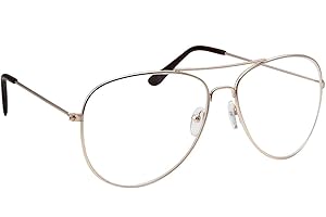 SHAMZBEST Napoleon Dynamite Deb Costume Aviator Eyeglasses Clear Lens