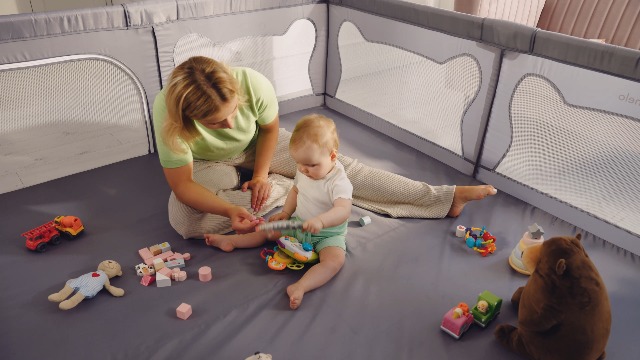 Lionelo Willow XL - Parc pour bébés - de 0 à 48 mois grande surface 180 cm x 200 cm x