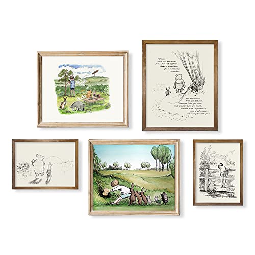 Image of Winnie The Pooh Nursery Decor - Toddler Room Decor - You Are Braver Than You Think - Motivational Quotes for Kids - Vintage Hundred Acre Wood Poster - Gifts for Winnie Fans Lover - Little Boys Décor