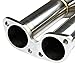 Auto Dynasty 4.5 Inches Dual Burnt Muffler Tip Catback Exhaust System Compatible with Nissan 370Z 2009-2019, Stainless Steel