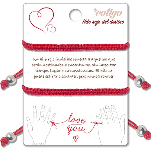 Pulsera Kabbalah de Hilo Rojo Destino-para Buena Suerte,Amistad y Amuleto - Pulsera Cordón para Parejas Amor-Cordón Trenzado Ajustable-Protección Mal de Ojo,Hombre y Mujer(Trenzado,Pulsera Kabbalah)