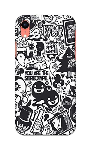 Image of Printed Hard Back Cover Case for Apple iPhone XR Back Cover (Mixed Cartoon) -203