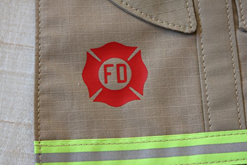 Fis Firefighter Personalized Tan Baby Burp Rag And Bib Set #TOP2