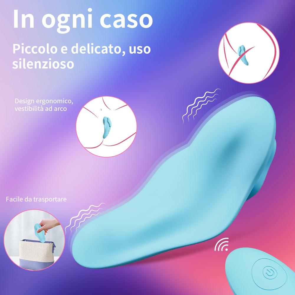 Vibratore Indossabile per Donna con Telecomando, 10 Modalità