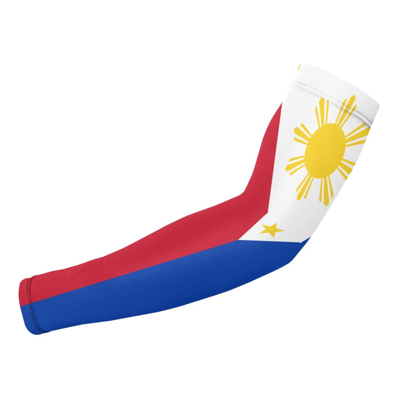 ZGXJJPP Flag Of The Philippines Arm Sleeves for Men or Women - Tattoo Cover Up - Cooling Sports Sleeve for Basketball Golf Football