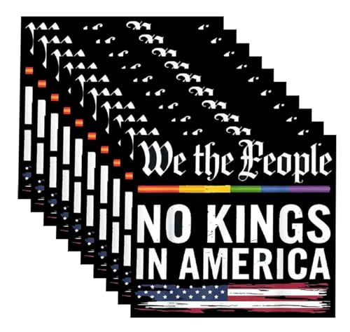 10 Pack No Kings in America We The People Stickers Laptop Bumper Decal Window Waterproof Car Stickers