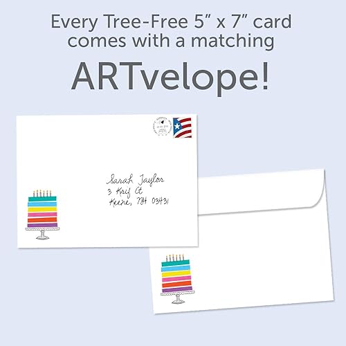 Miniatura 2 de Tree-Free Greetings - Tarjetas de cumpleaños - Diseños artísticos - 1 tarjeta + sobres a juego - Fabricado en Estados Unidos - Papel 100% reciclado