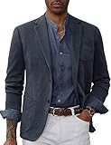 Men's Fashionable Plaid Blazer Lightweight Wrinkle Free 2 Buttons Casual Sport Coats