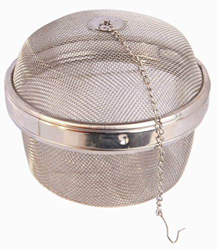 Happy Sales Spice Ball Herb Infuser Extra Large 3.5"D, Stainless Steel