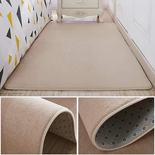 北欧 ラグマット 洗えるラグ 無地 夏用 冬用 春用 冬用 絨毯 滑り止め付 カーペット 1畳 ライトキャメル 2畳 3畳 防音・抗菌・防ダニ加工 厚手 低反発 長方形 正方形 ラグ 床暖房・ホットカーペット対応 160*200cm 居間用 玄関 ルーム